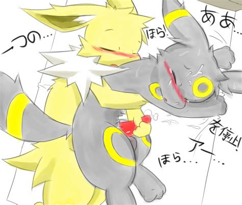 Rule Above View Blush Color Cum Feral Fur Handjob Interspecies Jolteon Lying Male Male Only