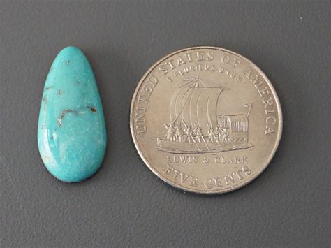 Natural Turquoise Light Blue Teardrop Cabochon From The Southwest
