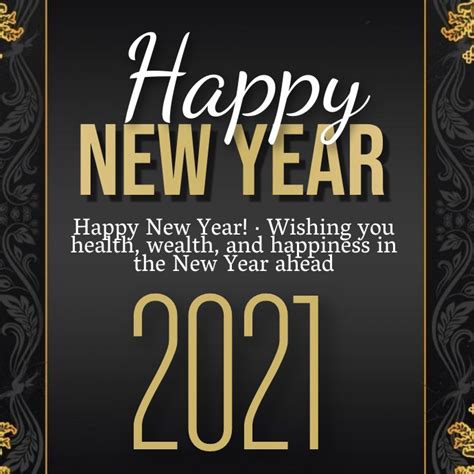 Happy New Year Wishes Template Postermywall