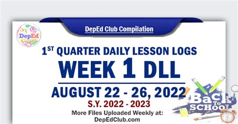 Week Dll August St Quarter Daily Lesson Log