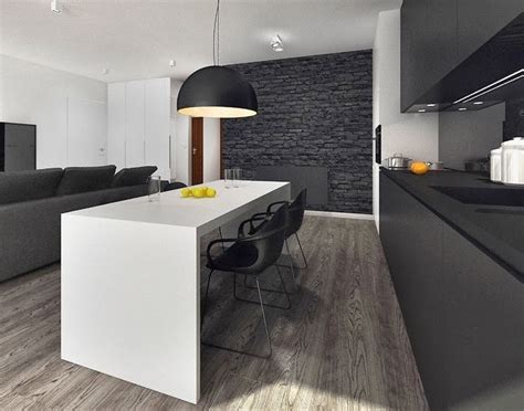 Las cocinas blancas pueden lucir siempre limpias y suelen ser más el blanco crea una sensación fresca y limpia. Ambiente de contrastes en blanco y negro - Cocinas con estilo