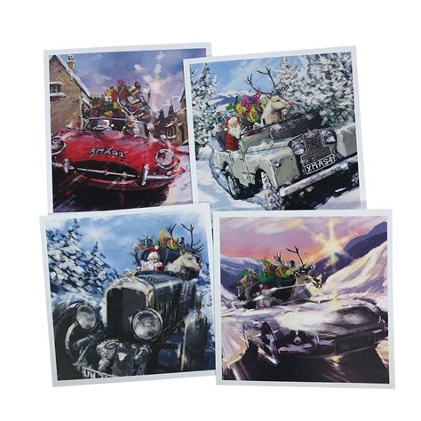 Best Of British Christmas Cards 4 Pack Motor Sport Magazine