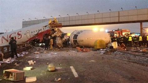 Russian Plane Crashes Into Road Outside Moscow Bbc News