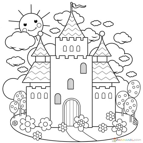 Castillo Dibujo Para Colorear E Imprimir Castle Color