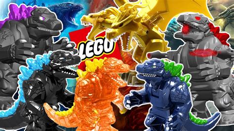 All Godzilla King Ghidorah Lego Brick Figure Shin Godzilla Burning