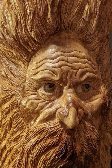 Tree Spirit Wood Spirit Wood Carving Woodcarving Old Man Etsy