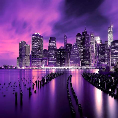 Landscapes Purple Wallpaper Purple City City Wallpaper
