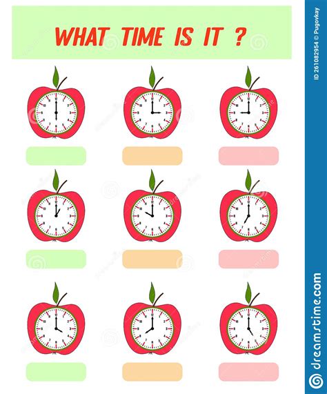 What Time Is It Learning Time On The Clock Educational Activity