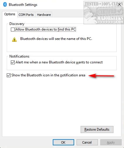 2 Verify Bluetooth Support Service Settings