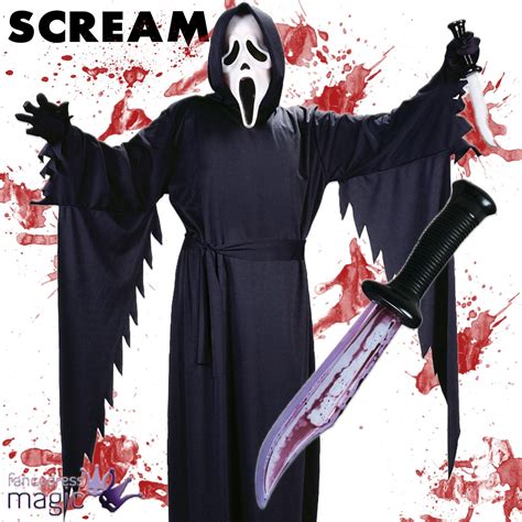 Official Licensed Teen Ghostface Scream Fancy Dress Outfit Halloween