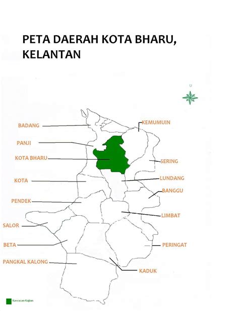 Geografi Duniaku Peta Daerah Kota Bharu