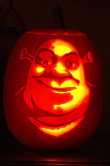 Shrek Pumpkin Carving Template