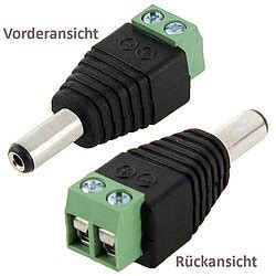 Dc Hohlstecker Mm Aussen Mm Innen Mm Stift Auf Dc Hohlbuchse Mm Mm Schwarz