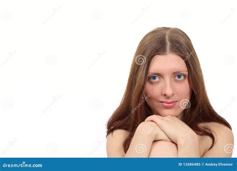 Fille Nue Avec Des œil Bleu Image stock Image du modèle attrayant