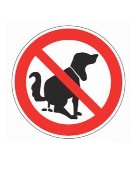 Kein ausgang (14 apr 2000). Schild, Verbotsschild kein Hundeklo | Vorlage, Muster zum Ausdrucken