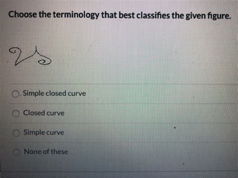 Solved Choose The Terminology That Best Classifies The Given Chegg Com