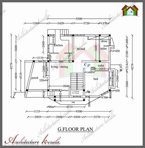 1800 Sq Ft House Plan With Detail Dimensions Architecture Kerala