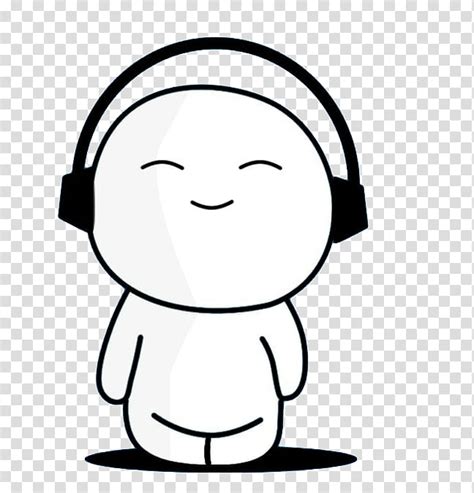 S Character Wearing Headphones Transparent Background Png Clipart