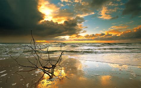Wallpaper 2560x1600 Px Beach Landscape Nature Sand Sea Sunlight Sunset 2560x1600
