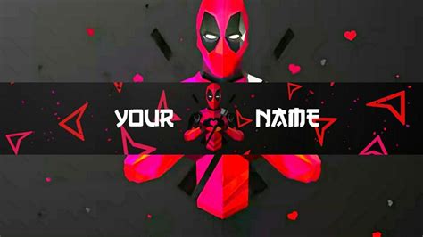Banner Template Deadpool For Free Youtube