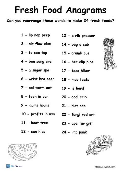 10 Printable Anagrams Puzzles Esl Vault