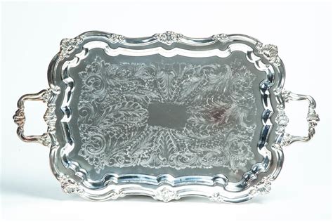 Sold Price Large Rectangular Silver Plated Towle Tray August 5