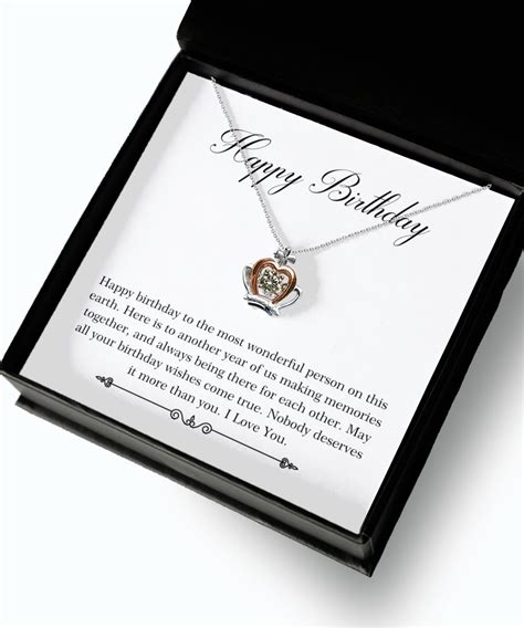Happy Birthday Necklace T With Message Card In 2022 Birthday
