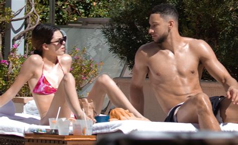 Kendall Jenner Wears Hot Pink Bikini For Poolside Date With Boyfriend Ben Simmons After