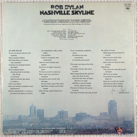 Bob Dylan ‎ Nashville Skyline 1969 Vinyl Lp Album Stereo