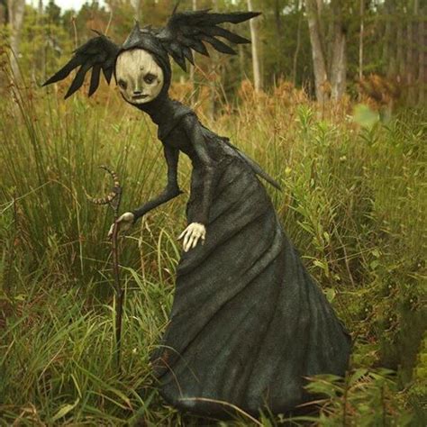 Paupoo The Dark And Bizarre Art Creepy Witch Sculptures Halloween