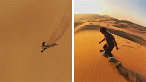 Man Sandboards In Mesmerizing Atacama Desert