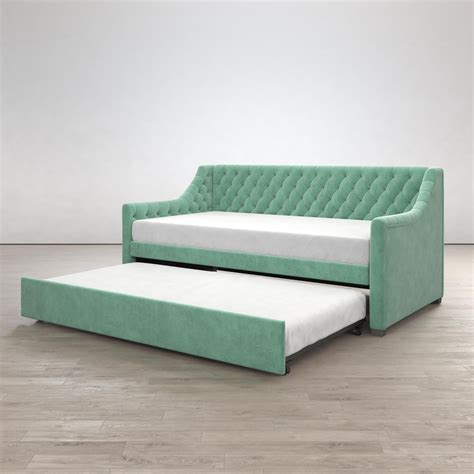 Little Seeds Monarch Hill Ambrosia Upholstered Daybed And Trundle Teal