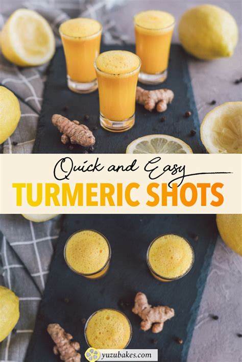 Quick Easy Turmeric Shot Recipe Turmeric Shots Interesting Food