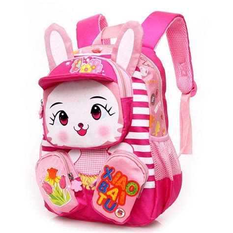 Cartoon 3d Rabbit Kids Backpack Boys Girls School Bags Kindergarten