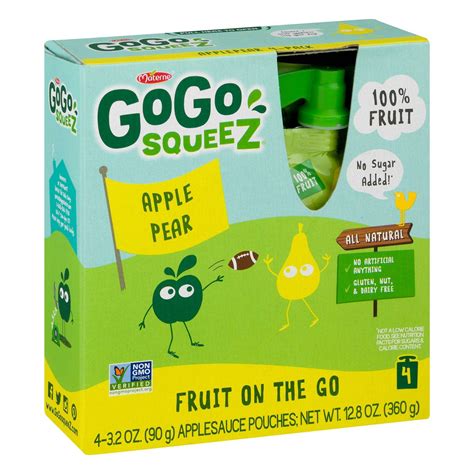 Gogo Squeez Applesauce Apple Pear 32oz4ct Applesauce Gogo