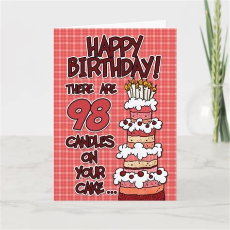 Happy Birthday 98 Years Old Card