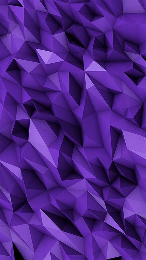 3d Purple Abstract Polygons Wallpaper Free Iphone Wallpapers