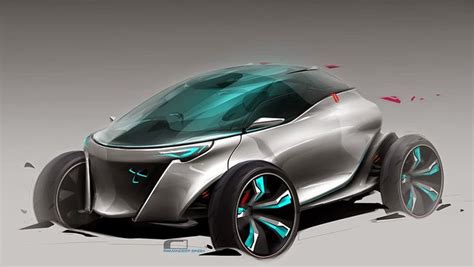 An Electric Car Is Shown In This Artistic Rendering It Appears To Have