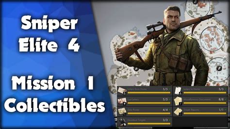 Sniper Elite 4 Mission 1 All Collectibles Locations Eagles Letters