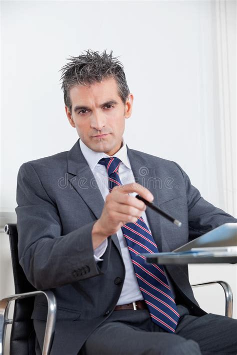 Businessman With Digital Tablet In Office Stock Image Image Of Person