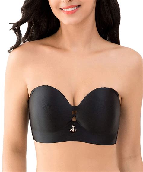 Buy Women Strapless Bra For Large Bust Non Slip Wirefree Padded Push Up