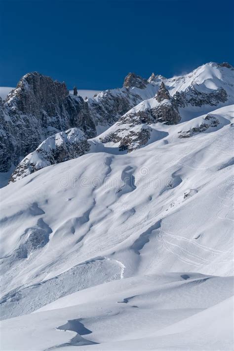 Italy Courmayeur Mont Blanc Range Stock Image Image Of