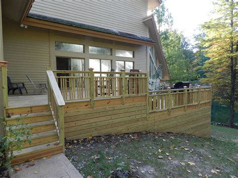 Deck Remodel With Multiple Levels A Craftsman Design Railing And