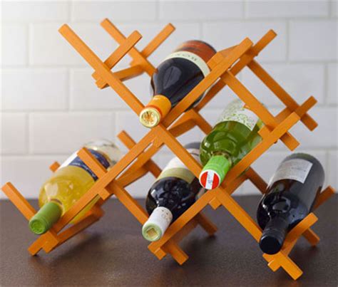The wine rack plans shown here suggest a very simple craft. HOME DZINE Home DIY | Simple but contemporary wine rack