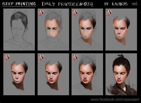 How To Paint These Digital Portraits Step By Step Digital Portrait Digital Art Tutorial