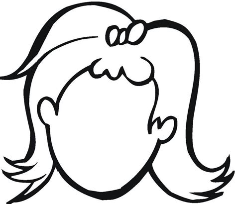 Outline Of A Girl Face Clip Art Library