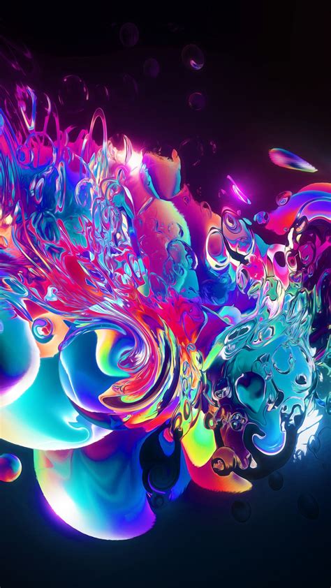 2160x3840 Liquid Blast Colorful Abstract Art Wallpaper Abstract