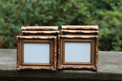 Set Of 10 Mini Vintage Style Frames Bronze Copper Gold Brown