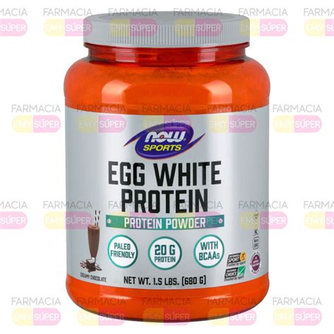 Now Sports Protein Egg White Chocolate Lbs Farmacia Emy