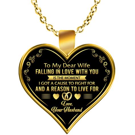 Wife Necklace Moment Falling In Love With You Anniversary T Wife T Ideas Heart